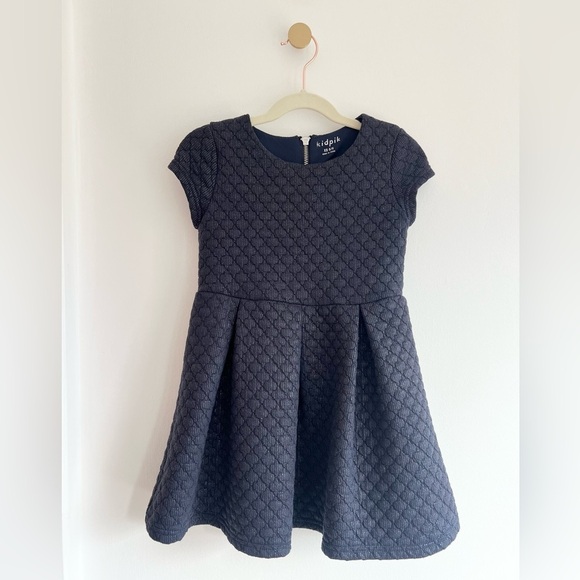 kidpik Other - kidpik Navy Quilted Fit & Flare Skater Dress | Girls XS 5/6